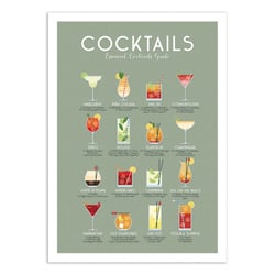 Affiche 30 x 40 cm - Essential cocktails guide