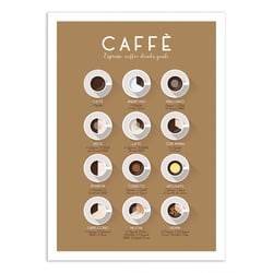 Affiche 30 x 40 cm - Espresso Coffee Drinks