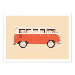 Affiche 50 x 70 cm - Red van