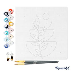 Peinture au numéro Figured'Art - Plante - 20 x 20 cm