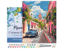 Peinture au numéro Figured'Art - 40 x 50 cm - Voiture classique Mexico