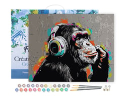 Peinture au numéro Figured'Art - Street Art Singe Funky - 40 x 50 cm