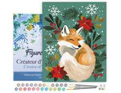 Peinture au numéro Figured'Art - Petit renard de Noël  - 40 x 50 cm
