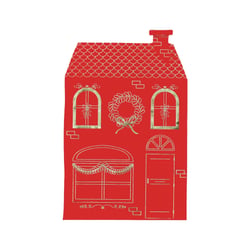 Serviettes maisonnette Artyfêtes - Rouge et Or - 22 x 34 cm