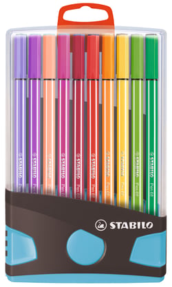 Etui de 20 feutres de dessin pointe moyenne - STABILO - Couleurs assorties - Pen 68