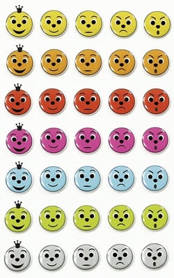 Stickers Émoticones Cooky Maildor - 1 planche