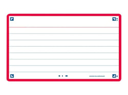 80 flashcards - 7,5 x 12,5 cm - Flash 2.0 Oxford - Ligné - cadre rouge