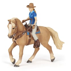 Cheval western et sa cavalière