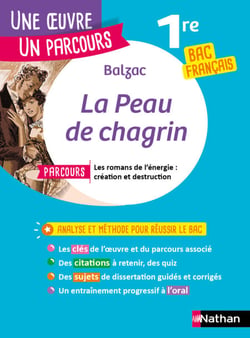 Analyse et étude de l'oeuvre - La Peau de chagrin de Balzac - Réussir son BAC Français 1re 2026 - Parcours associé Les romans de l'énergie : création et destruction - Une oeuvre, un parcours