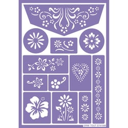 Pochoirs de maquillage Fleurs - Grim'tout - 1 planche