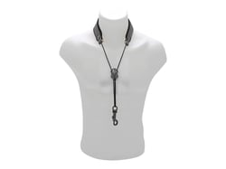 BG - Cordon en cuir pour saxophone - noir