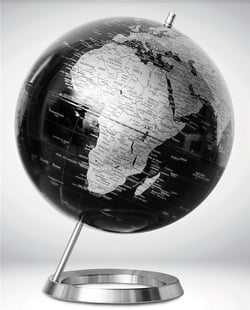 Globe terrestre incliné Cartotheque - 30 cm - noir