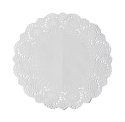 Lot de 6 napperons dentelle Artyfêtes - Papier - Blanc - 26,5 cm