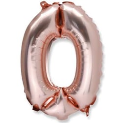 Ballon rose gold - 36 cm - Chiffre 0