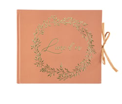 Livre d'or Jolis Brins - Terracotta et or - 22 x 19 cm - 68 pages