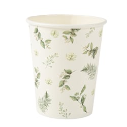 8 gobelets Botanique - Feuillages et or - 255 ml                           