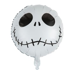 Ballon mylar + paille Artyfêtes - Tête de mort - 40 x 45 cm