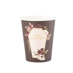 Lot de 8 gobelets - "Happy Halloween" Witchyland - Carton - 255 ml 