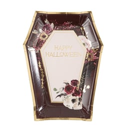 Lot de 8 assiettes - Cerceuil "Happy Halloween" Witchyland - Carton 