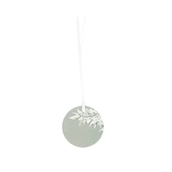 Lot de 10 étiquettes Artyfêtes - Greenery - Vert de gris et blanc - Ø 5 cm