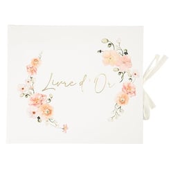 Livre d'Or Artyfêtes - Peachy - Rose, pêche et or - 22 x 19 cm 