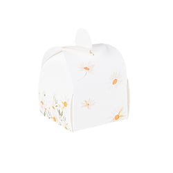 Lot de 10 contenants Artyfêtes - Daisy - Ocre, blanc et vert - 5 x 7 cm 