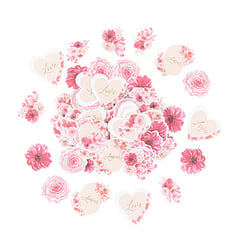 Lot de 100 confettis Artyfêtes - Love to Love - Blush, rose et or - 2 cm à 3 cm 