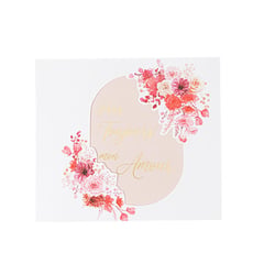 Livre d'Or Artyfêtes - "Pour toujours mon amour" Love to Love - Blush, rose et or - 21 x 18,5 cm