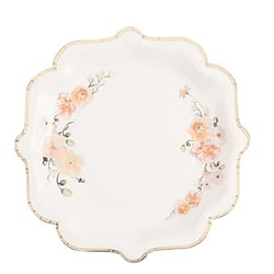 Lot de 8 assiettes Artyfêtes - Peachy - Rose, pêche et or - Ø23 cm 