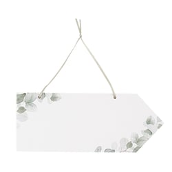 Flèche directionnelle Artyfêtes - Jardin Botanique - Vert sauge et blanc - 25 x 10 cm