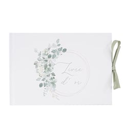 Livre d'Or Artyfêtes - Jardin Botanique - Vert sauge et blanc - 16 x 23 cm - 64 pages