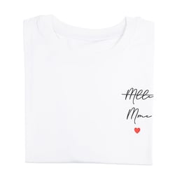 T-Shirt Artyfêtes - "Mlle Mme" - Blanc, noir et rouge - Taille unique