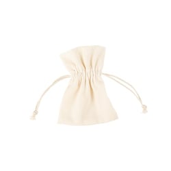 Lot de 4 pochons Artyfêtes - Tissu côtelé - Crème - 10 x 8 cm 
