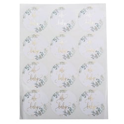 Stickers x24 - Oh Baby - Blancs, verts et or