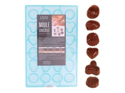 Patisdécor - Moule à chocolat - cavité 24 - bleu transparent