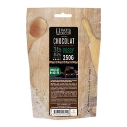 Chocolat de Couverture Noir - Passy 70% - 250 g - Patisdécor
