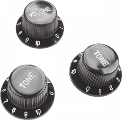 Yellow Parts EZ1215B - Boutons de réglage pour guitare ST - Noir
