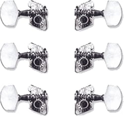 Yellow Parts Mécaniques ind. chromées double trou - lot de 6 (3+3)