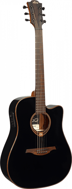 Lâg T118DCE - Guitare folk électroacoustique - Dreadnought cutaway - Black