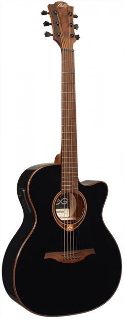 Lâg T118ACE - Guitare folk électroacoustique - Auditorium Cutaway - Black 