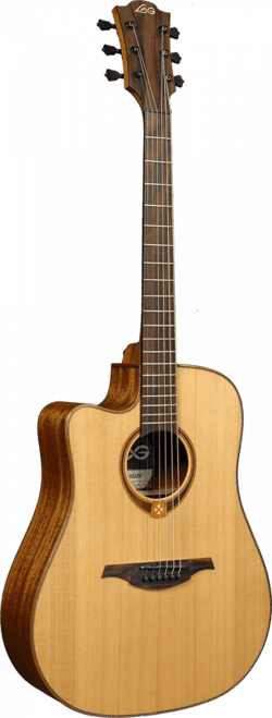 Lâg Tramontane 118 - Guitare électroacoustique - Gaucher - Dreadnought Cutaway - Natural 