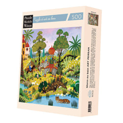 Puzzle 500 pièces - Paysage oriental au tigre - Wilson
