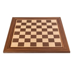Echiquier 50 cm - Noyer chêne - Jeu de société à deux -  Echecs - Manopoulos