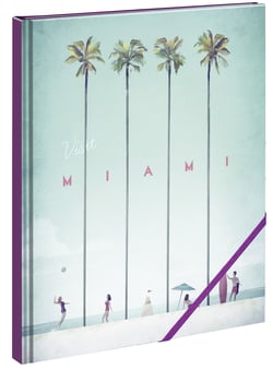 Notebook Blue Art - 19 x 24 cm - Henry Rivers Miami - 160 pages unies