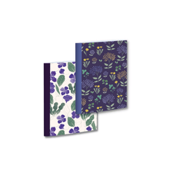 Lot de 2 carnets - 9 x 14 cm - Bloom Mr & Mrs Clynk - 64 pages lignées - Blue Art -  Bleuet + Pissenlit