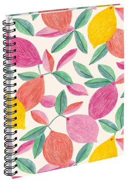 Carnet Blue Art - 15,3 x 20,6 cm - Citrons - 120 pages lignées