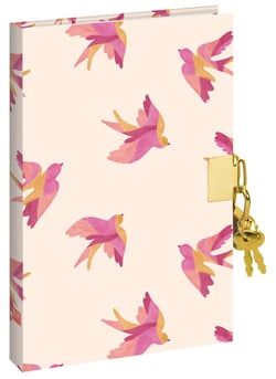 Journal intime Blue Art - 11,5 x 18 cm - Bird - 144 pages illustrées