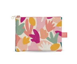 Pochette 1 compartiment Blue Art - Rose - Abstrait