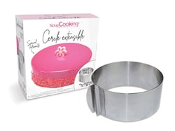 Cercle à pâtisserie extensible - inox - Scrapcooking 