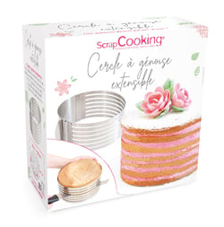 Cercle à génoise extensible ScrapCooking® -  ⌀ 16-20 cm